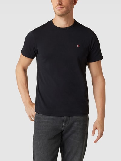 Napapijri T-Shirt mit Logo-Stitching Modell 'SALIS' Black 4