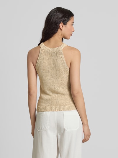 Oui Tanktop mit Strick-Optik Beige 5