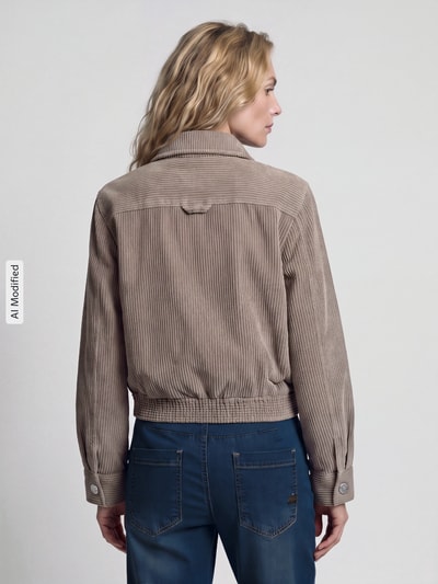 s.Oliver RED LABEL relaxed fit blouson met corduroystructuur Grafiet - 5