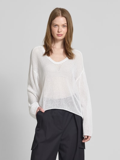 DRYKORN Strickpullover mit überschnittenen Schultern Modell 'MAIJA' Weiss 4