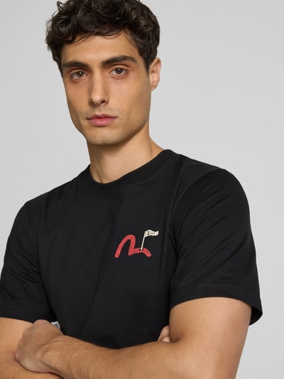 Evisu T-Shirt aus reiner Baumwolle BLACK 3