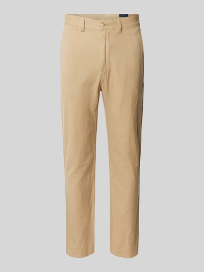 Polo Ralph Lauren Regular fit linnen broek met knoop- en ritssluiting Beige - 2