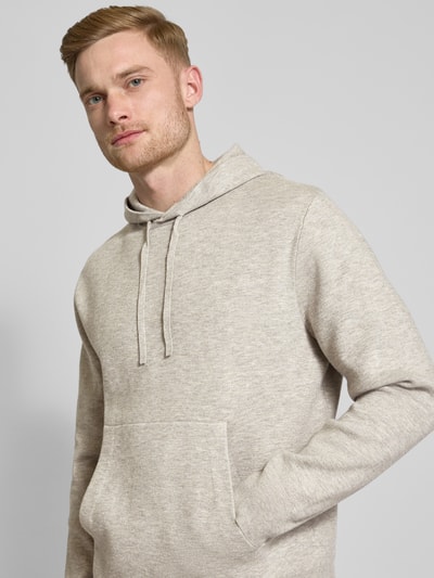 JAKE*S STUDIO MEN Sweter z dzianiny z mieszanki wiskozy Średnioszary melanż 3