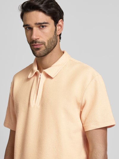 MCNEAL Regular fit poloshirt met ritssluiting Abrikoos - 3