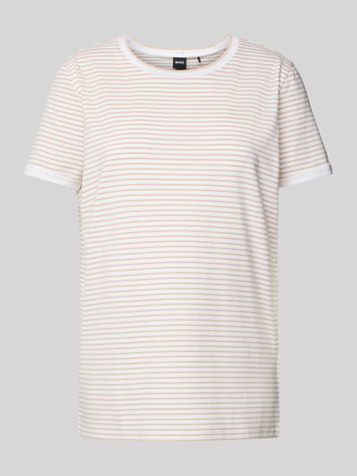BOSS T-shirt met ronde hals, model 'EMASA' Beige - 2