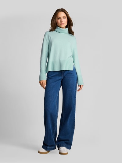 Tom Tailor Rollkragenpullover aus Kaschmir mit Seitenschlitzen Mint 1