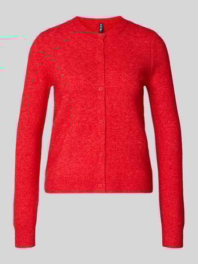 Pieces Kurtka z dzianiny o kroju regular fit z dodatkiem wełny model ‘MALOU’ Czerwony 2