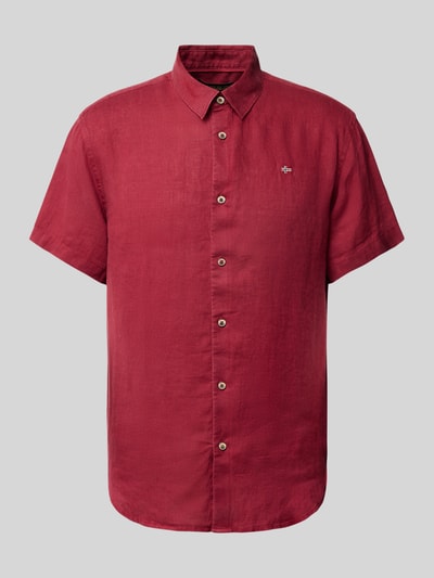 Napapijri Regular Fit Freizeithemd aus reinem Leinen Bordeaux 2
