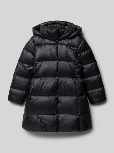 Polo Ralph Lauren Teens Regular fit gewatteerd jack met logostitching, model 'Celia' Zwart - 1