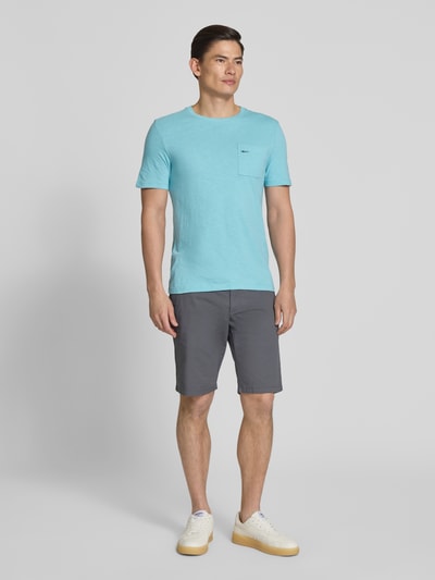 s.Oliver RED LABEL męski t-shirt o kroju regular fit z czystej bawełny Turkusowy 1