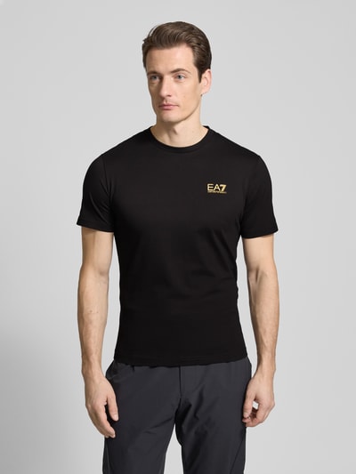 EA7 Emporio Armani T-Shirt aus reiner Baumwolle Modell 'TRAIN CORE' Black 4