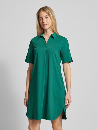 More & More Sukienka koszulowa o długości do kolan w jednolitym kolorze Butelkowy zielony 4