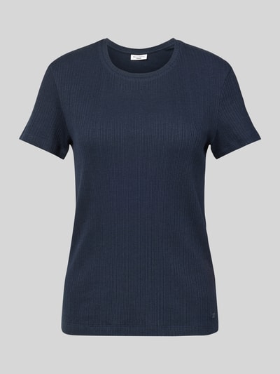 Marc O'Polo Denim T-shirt z efektem prążkowania Granatowy 2