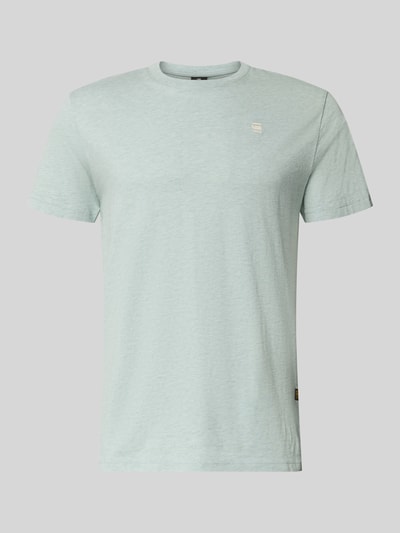 Produktfoto, Regular Fit T-Shirt aus reiner Baumwolle von G-Star Raw in Melange-Optik, kurzarm, Rundhals, Label-Patch, Jerseystruktur, Größe M 74 cm Rückenlänge, 53 cm Brustweite