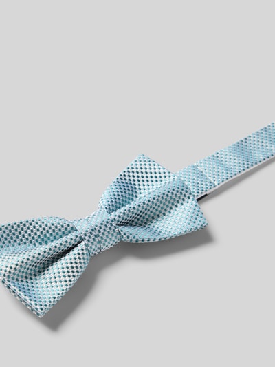 Productfoto, Fliege aus Seide im Set mit Einstecktuch van Roy Robson, lichtblauw, structuurpatroon, klassiek model, herenaccessoire