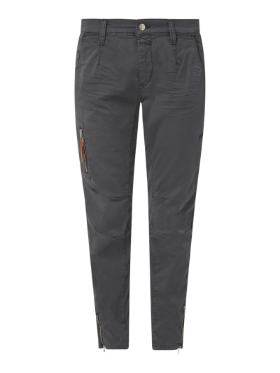 MAC Relaxed slim fit stoffen broek, model 'Rich' Antraciet - 2