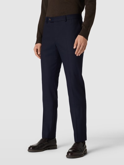 Windsor Stoffen broek met Franse steekzakken, model 'Santios' Marineblauw - 4