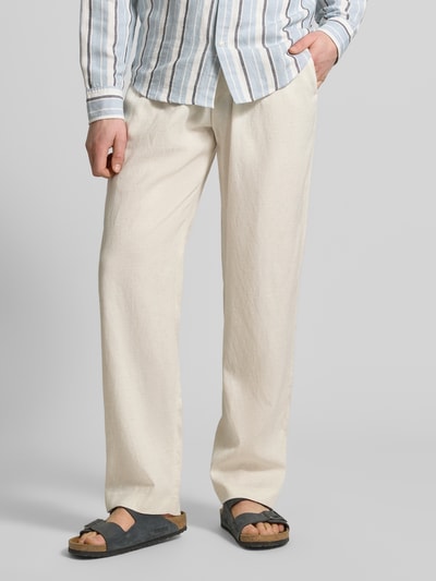 Antony Morato Relaxed Fit Hose mit elastischem Bund Modell 'ELLIOT' Ecru 4