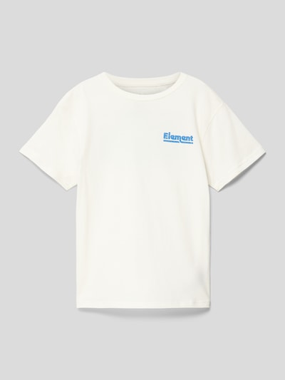 Element T-shirt met labelprint, model 'SUNUP' Offwhite - 1