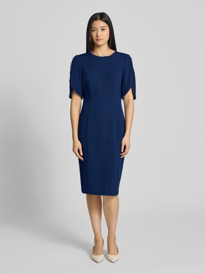 Adrianna Papell Sukienka koktajlowa o długości do kolan z perełkami Ciemnoniebieski 4