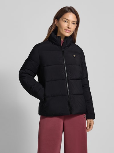 Guess Activewear Gewatteerd jack met labelapplicatie, model 'NEW CLAUDIA' Zwart - 4