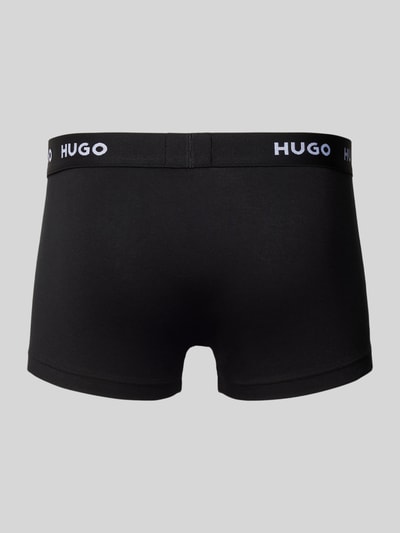 HUGO Trunks mit elastischem Logo-Bund im 3er-Pack Black 3