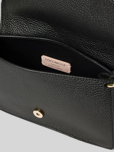 Coccinelle Crossboy Bag aus Leder mit Label-Detail Black 5