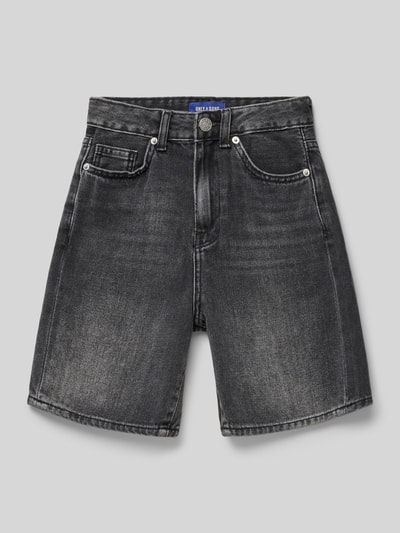 Produktfoto, Loose Fit Jeansshorts aus reiner Bio-Baumwolle Modell 'FADE' von Only & Sons in denimlook mit labelpatch, 5-pocketmodel, verstelbare wijdte binnenin, knoop- en ritssluiting, voor kinderen