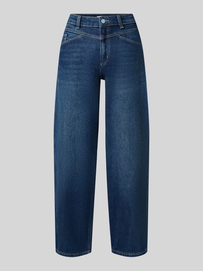 Produktfoto, Straight Fit Jeans mit Viskose-Anteil von Christian Berg Woman in dunklem Blau, 5-Pocket-Design, elastischer Baumwoll-Mix