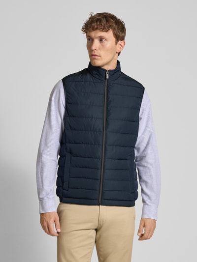 Christian Berg Men Steppweste mit Eingrifftaschen Marine 4