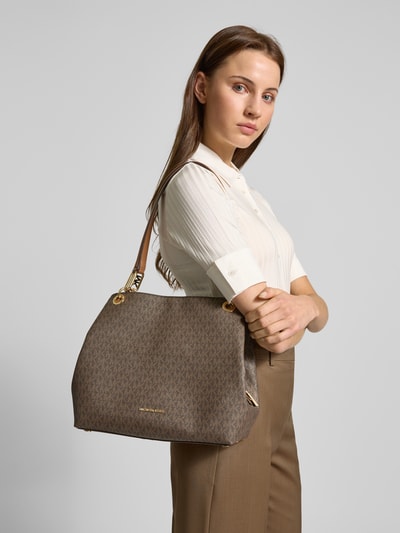 MICHAEL Michael Kors Handtasche mit Label-Applikation Modell 'KENSINGTON' Mittelbraun 1