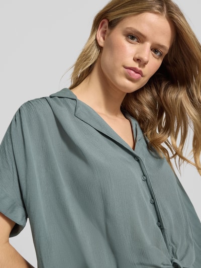 Only Regular fit overhemdblouse van pure viscose, model 'PAULA LIFE' Rietgroen - 3