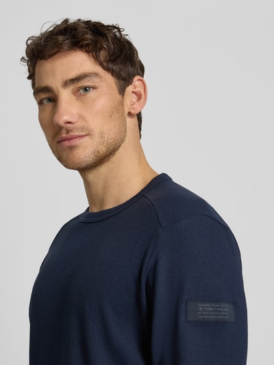 Tom Tailor Regular Fit Langarmshirt aus Baumwoll-Mix Marine 3