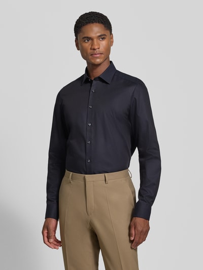 OLYMP Level 5 Body fit zakelijk overhemd van katoenmix Marineblauw - 3