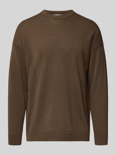 Only & Sons Regular fit gebreide pullover met katoen, model 'JOB' Donkerbruin - 2
