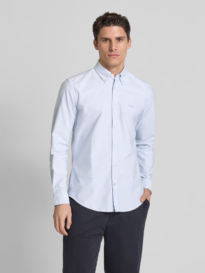 BOSS Slim Fit Freizeithemd mit Button-Down-Kragen Modell 'Roan' Hellblau 4