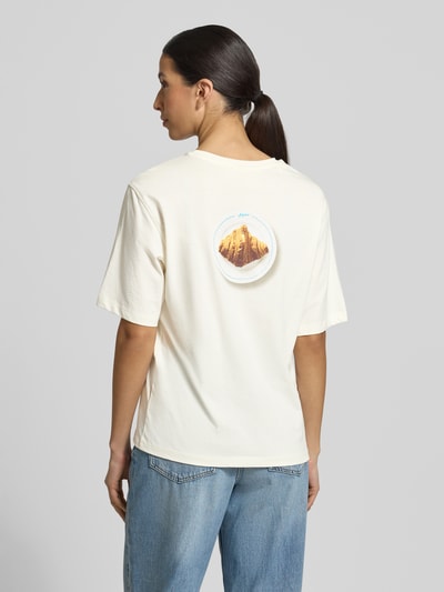 Selected krój regular fit t-shirt z czystej bawełny model 'VIGGA' Złamany biały 5