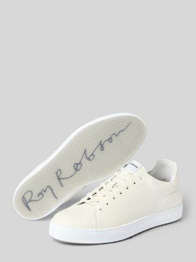 ROY ROBSON Sneaker aus Rindsnappa mit Logo-Prägung Weiss 4