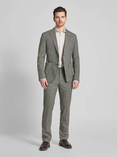 JOOP! Collection Slim fit pantalon met structuurmotief, model 'Hank' Olijfgroen - 1