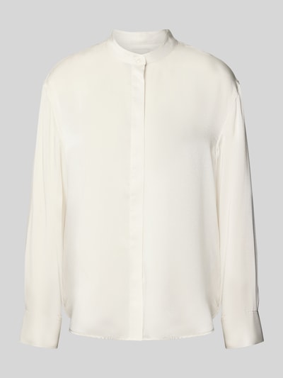 Produktfoto, Relaxed Fit Bluse mit Stehkragen von Calvin Klein Womenswear aus Satin, cremeweiß, Langärmelig, glatte Satin-Haptik