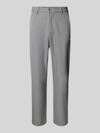 ANOTHER COTTON LAB Straight leg stoffen broek met labeldetail Donkergrijs gemêleerd - 2