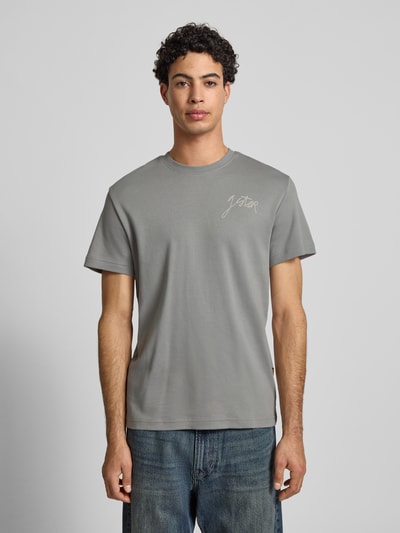 G-Star Raw T-shirt met labelprint Lichtgrijs - 4
