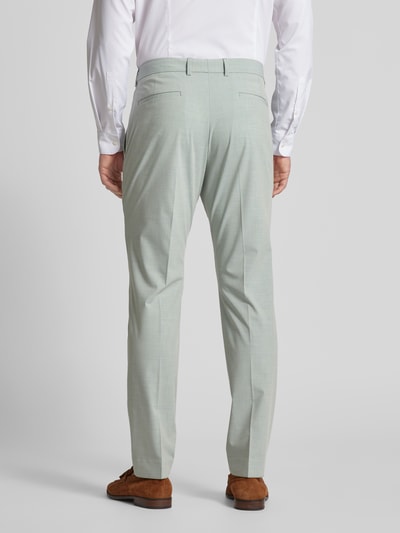 s.Oliver BLACK LABEL Regular fit pantalon met persplooien, model 'Pure' Lindegroen - 5