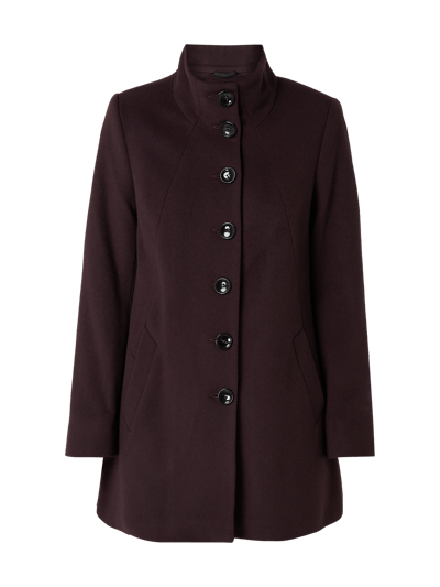 Milo Coats Wollmantel mit Stehkragen  Aubergine 2