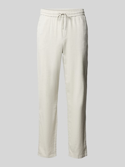 Only & Sons Loose Fit Leinenhose mit Strukturmuster Modell 'SINUS' Offwhite 2