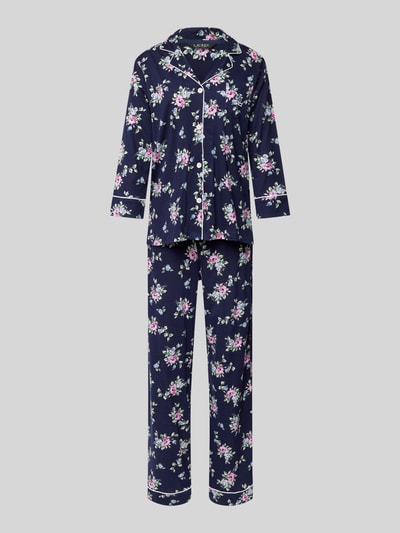 Lauren Ralph Lauren Pyjama mit Logo-Stitching Dunkelblau 1