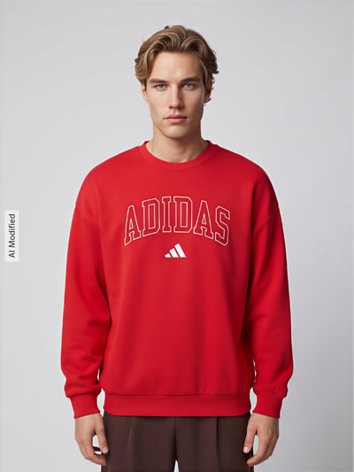 adidas Sportswear Sweatshirt mit Logo-Print Rot 4