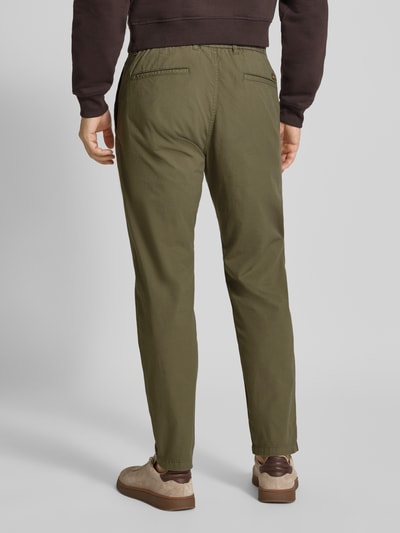 BOSS Orange Tapered fit chino van katoenmix Kaki - 5