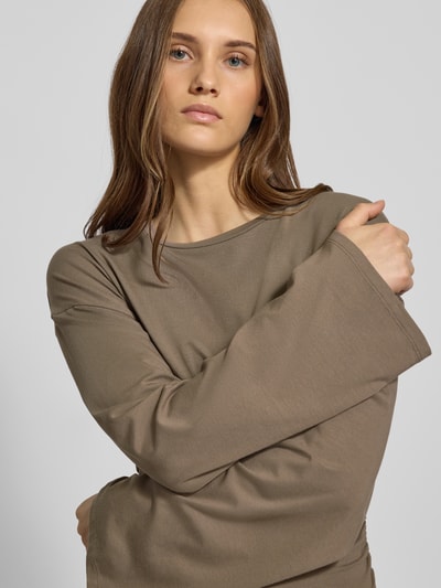 Gina Tricot Longsleeve mit Rundhalsausschnitt Taupe 3