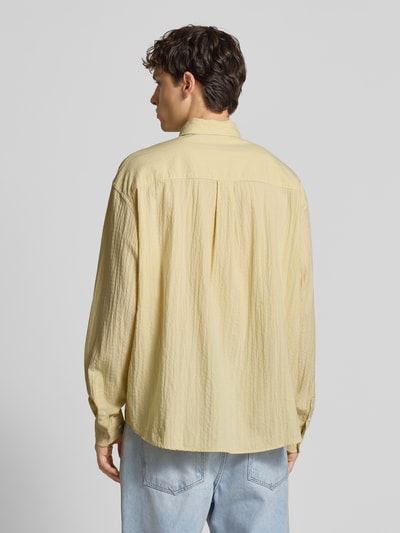 WEEKDAY Oversized Freizeithemd mit Knopfleiste Hellgelb 5